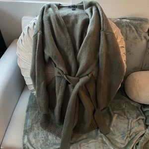 FOREVER 21 CARDIGAN W/TIE (OLIVE)